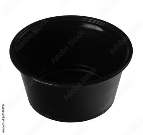 Photo: black plastic cup for the sauce black plastic cup for the sauce