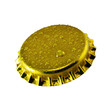 beer bottle cap close up macro Isolated on white