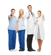 professional young team or group of doctors