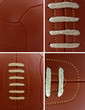Detail of the vintage football ball