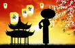 sky lanterns in Japan