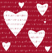 hearts valentine music red background vector