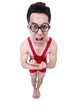 Photo: Funny wrestler isolated on white Funny wrestler isolated on white