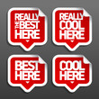 Vector: The best here stickers The best here stickers
