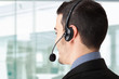Photo: Businessman using an headset Businessman using an headset