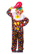 Photo: Funny clown isolated on the white Funny clown isolated on the white