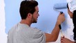 Video: Young couple painting Young couple painting