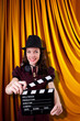 Foto: Woman gangster with movie clapper Woman gangster with movie clapper