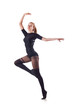 Woman dancing isolated on the white