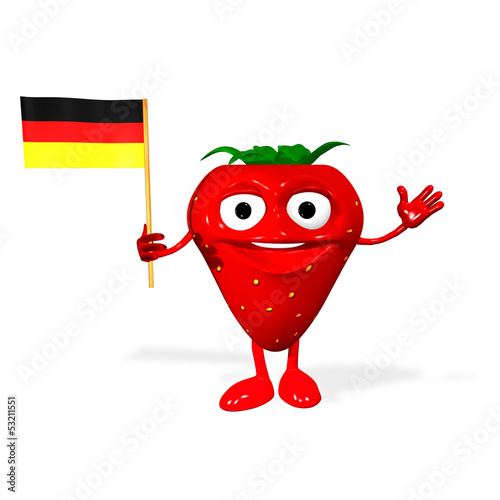 Illustration: 3d rendered of a German Strawberry 3d rendered of a German Strawberry