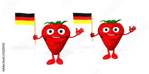 Illustration: 3d rendered of a German Strawberrys 3d rendered of a German Strawberrys