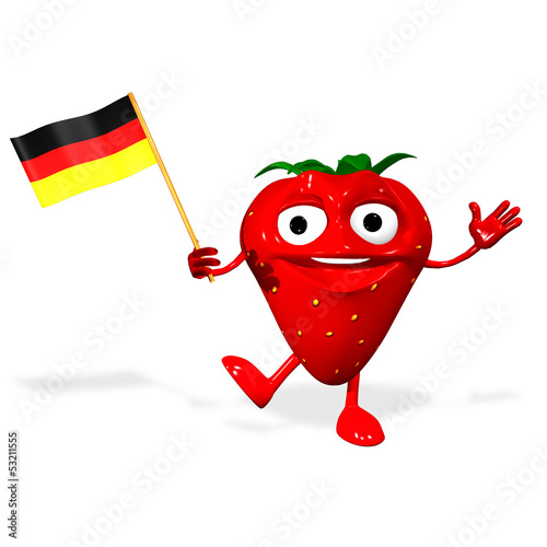 Illustration: 3d rendered of a German Strawberry 3d rendered of a German Strawberry