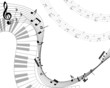 Vektor: Musical note staff Musical note staff
