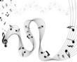 Vektor: Musical note staff Musical note staff