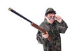 Photo: Funny soldier isolated on the white Funny soldier isolated on the white