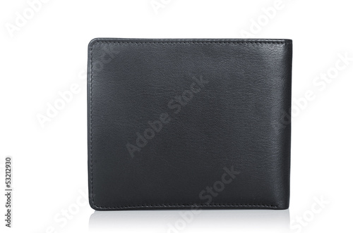 Photo: Leather wallet isolated on the white Leather wallet isolated on the white