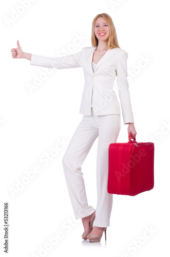 Photo: Young woman preparing for vacation Young woman preparing for vacation