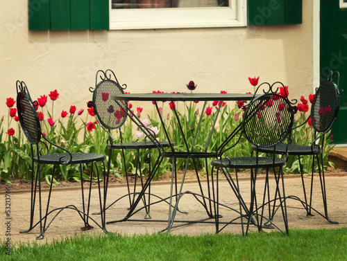 Photo: Iron Garden Table And Chairs Iron Garden Table And Chairs