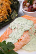 Grilled Salmon With Cilantro - Jalapeno Creme