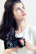 Portrait of a girl photographer