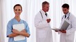 Smiling doctor looking at camera
