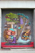 Graffiti in der Altstadt von Nantes in Frankreich