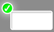 text frame with check box