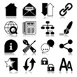 Vector: Web icons with reflection Web icons with reflection