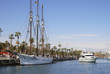 Sailing ship in harbour. Barcelona. Spain