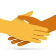 Vector logo teamwork, handshake
