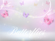 Vector: Abstract background with florals and butterflies Abstract background with florals and butterflies