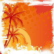 Vector: Grunge backgound with palm trees Grunge backgound with palm trees