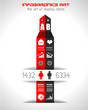 Infographic design template with paper tags.
