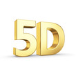 Golden symbol isolated on white with clipping path