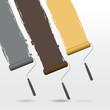 Vector: a set of three paint rollers background a set of three paint rollers background