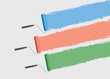 Vector: a set of three paint rollers background a set of three paint rollers background