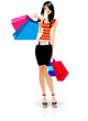 Lady went shopping