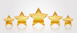 Vector illustration of 5 gold stars