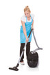 Photo: Portrait Of Woman Holding Vacuum Cleaner Portrait Of Woman Holding Vacuum Cleaner