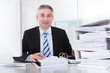 Mature Businessman At Work