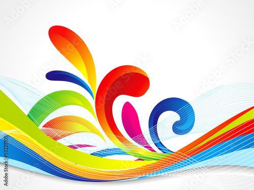 Vector: abstract colorful wave background abstract colorful wave background