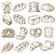 hand drawn bread