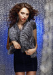 Femininity and Sensuality. Gorgeous Lady in Fur Vest