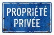 Panneau "propriété privée" sur fond blanc 1