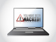 Illustration: laptop, You Have Been Hacked Sign laptop, You Have Been Hacked Sign