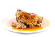  knuckle of pork isolated on white