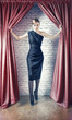 girl and curtains