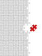 Puzzle on white background. Isolated 3D image