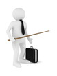 Illustration: Men with pointer. Isolated 3d image Men with pointer. Isolated 3d image