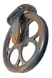 Foto: Old rusty pulley Old rusty pulley